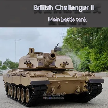 1: 16 Henglong 2,4 G Британски Чалънджър 2 Електрически основния боен танк с дистанционно управление, Инфрачервена имитация на война, военен модел играчки