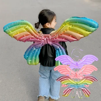 1 / 2 елемента балон от алуминиево фолио с крила на пеперуда, детски играчки, подпори за активна почивка, украса за Парти в чест на рождения Ден на момичетата, Надуваем балон