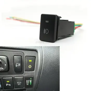 1 бр. Автомобилен Зелен LED БСМ Паркинг Радар Батерия Вентилатор Бутон за Включване Музика за Toyota Camry Prius, Corolla Prado RAV4 Аксесоари