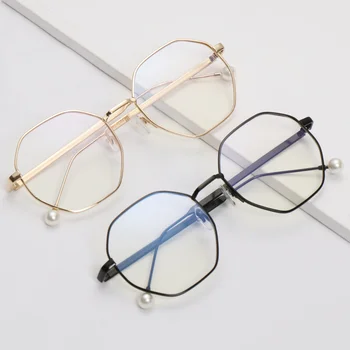 1 ПРЕДМЕТ, ретро метални очила със синьо осветление, женски, мъжки, годината на реколтата, ултра-леки, в кръгла рамка, за защита на очите, ультралегкие очила