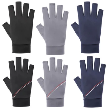 1 Чифт спортни ветрозащитных топли ръкавици за риболов на открито, ръкавици за риболов с два пръста, нескользящие непромокаеми ръкавици за сензорен екран