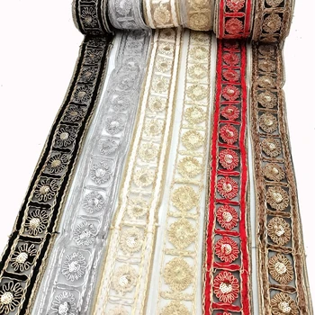 1 Ярд, цветен, завързана панделка за сватбен дантела, материал за шиене на собствените си ръце за украса на рокли