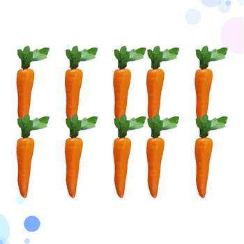 10 бр. Имитация моркови, моркови, изкуствена зеленчуци моркови, ролева игра, моркови за украса на дома за готвене, имитация на храна