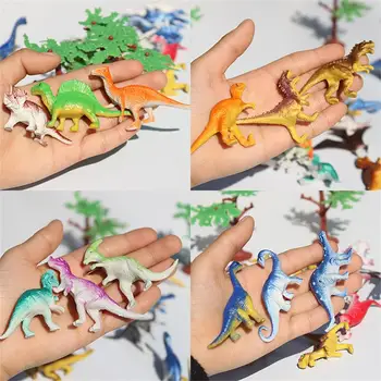 10 бр. обемна мини-модел на динозавър Детски образователни играчки, имитиращи животни, Директна продажба с фабрики, малки подаръци на едро, студентски подаръци