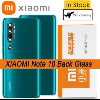 100% Новост За Xiaomi Note 10 Pro CC9 Pro Стъкло на Задния Капак на Отделението за батерията Задната част на вратата на достъпа на Корпуса с тиксо