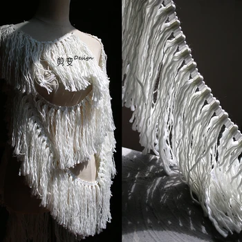 2 м/лот, вълнена лейси кърпа с ресни, творчески декоративен вълна подгъва, маншет поли, аксесоари за дрехи, дизайнерски плат за пэчворка