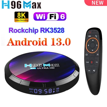 2023 H96 Max RK3528 Android 13,0 Smart TV Box Wifi6 4G 32G 64GB Двойна Wifi 4K 8K BT media player телеприставка 2G 16G TVBOX 2023