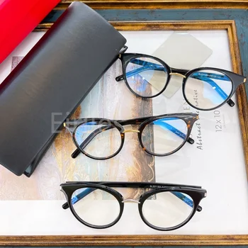 2023 Маркови Дизайнерски Vintage Слънчеви Очила Cateye Кръгли Мъжки Ретро Нюанси Мъжки Слънчеви Очила с Огледално Прозрачни Модерни Слънчеви Очила за Шофиране