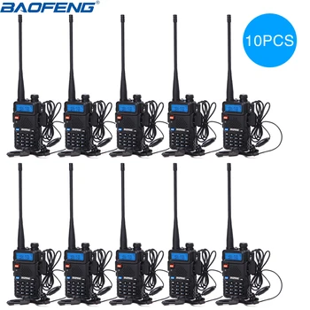 4/10 бр. Преносима радиостанция BaoFeng UV-5R Обновена версия на Baofeng UV5R 128CH 5 W UHF 136-174 Mhz и 400-520 Mhz Двустранно радио