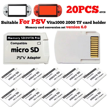 6-20 ПАРЧЕТА SD2VITA за PS Vita Карта памет TF за PSVita Игрална карта PSV 1000/2000 Адаптер 3,60 Системна карта SD Micro SD