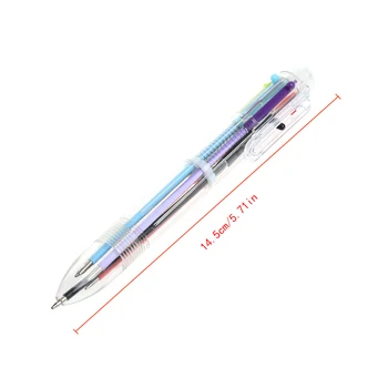 6 цвята в 1, химикалки, многоцветен химикалка химикалка, канцеларски материали за студенти W3JD