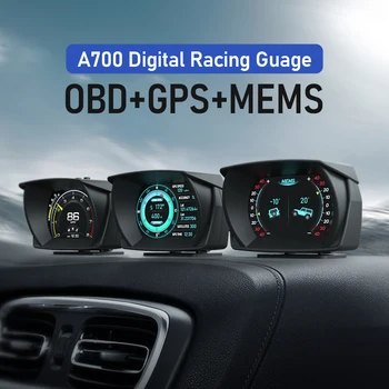 A700 Автоматичен Сензор GPS + OBD + MEMS HUD-Head Up Дисплей Автомобилен Компютър за измерване на Скоростта Измерване на Наклон с LCD Дисплей Автомобилни Аксесоари
