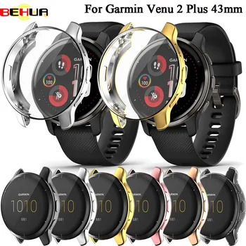 BEHUA Protector Пълен калъф за умни часовници на Garmin Venu 2 Plus, защитен екран, защита от надраскване, противоударная рамка, броня
