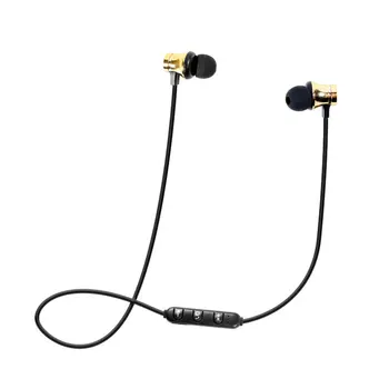 Bluetooth-съвместими слушалки Безжични слушалки с магнитна музикалната слушалки, спортни слушалки с шейным каишка за мобилен телефон с микрофон XT11 Слушалки