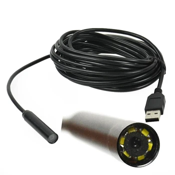 DHL или EMS 50 бр. Преносима промишлена видеоинспекционная водоустойчива камера ендоскоп Змия бороскоп 70 мм Диаметър на кабела 5 m