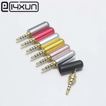 EClyxun 1бр 2,5 мм 4-щифта стерео штекерный жак за ремонт на слушалки Паяный кабел-адаптер за свързване на аудио конектори штекерных
