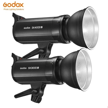 Godox SK300II-V 300Ws SK400II-V 400Ws Студийная Стробоскопическая светкавица Monolight 2.4 G Wireless X System, GN65 5600K с led лампа моделирующей