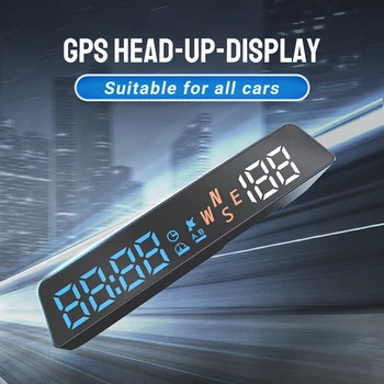 GPS HUD Автоматично измерване на Скоростта Централен дисплей Автомобилен интелигентен цифров сигнализатор Напомняния метър Голям шрифт Електронни Аксесоари