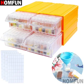 HOMFUN 32 Grid Boxs Диамантени инструменти за рисуване, Аксесоари, Кутия За съхранение, Контейнер за мъниста, Кутия за бродиране, Каменна мозайка, Удобна Кутия