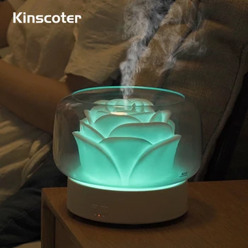 KINSCOTER 400 мл цветен ароматен дифузьор, електрически туманообразователь, овлажнител за въздух с етерични масла за ароматерапия, подарък за празниците