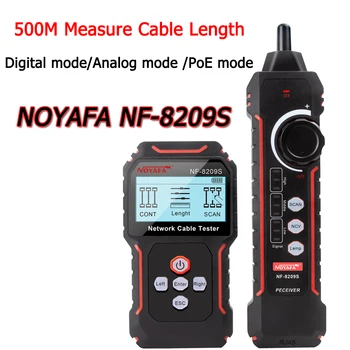 NOYAFA NF-8209S POE Тел Проверка LCD Дисплей Измерва Дължината на мрежовия кабел Cat5 Cat6 LAN Тест на Мрежата инструмент За Сканиране на Кабела Wiremap Тестер