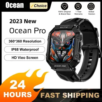 Ocean PRO 2023 Мъжки умен часовник гривна Bluetooth Предизвикателство Определяне на кръвното налягане IP68 Водоустойчив мъжки спортни умен часовник за плуване и гмуркане