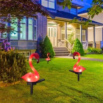 Solor Power Lawn Lamp Pink Bird Landscape Light led градински фенер за украса на алеи, вътрешен двор, дом и градина