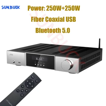 SUNBUCK M8 TPA3251D2 2,1 мощност 500 W Усилвател на Оптичен Коаксиален USB Bluetooth Усилвател Дистанционно Управление Клас D Hi-Fi Стерео Аудио Усилвател