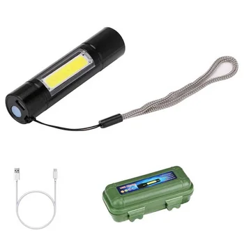 USB Зареждане Фенерче Лампа устойчива на плъзгане XPE Висока Яркост Работни Прожектори Ръчно Фенерче За Къмпинг Походный Фенерче WXV се Продава
