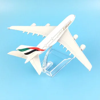 Авиокомпанията на Обединените Арабски Емирства A380, 16 см, Метални модели на Самолети, Подарък за Дете, за рожден Ден, Безплатна доставка на M6-039