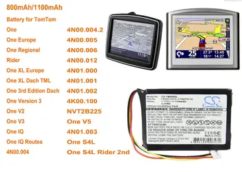 Батерията с капацитет от 800 mah/1100 mah за TomTom One, Rider, V2, V3, IQ, V5, S4L, 3rd Edition Dach