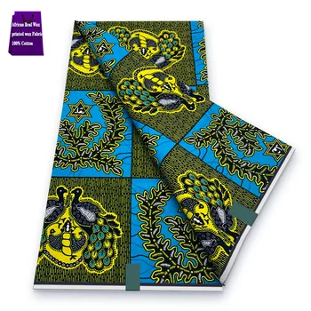 Висококачествено истинско африканска Восъчен Тканьtissu pagne Плат 100% памук Нигерийская плат с восъчен принтом Tissue Pagne направи си САМ