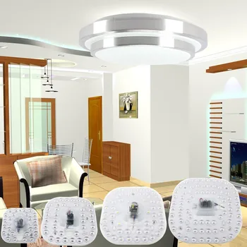 Высокомощный Led Модулен Лампа, за 50 W И 12 W 18 W 24 W 36 W Енергоспестяващи плафониери Източник на Осветление 220 В Студен Бял Цвят за Кухни Спални