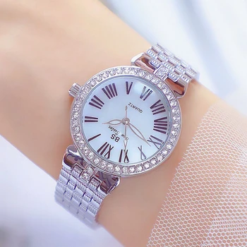 Дамски часовници Bs Bee Sister Марка луксозни и Уникални Дамски часовник с римски циферблат Дамски часовник от розово злато Montre Femme 2021