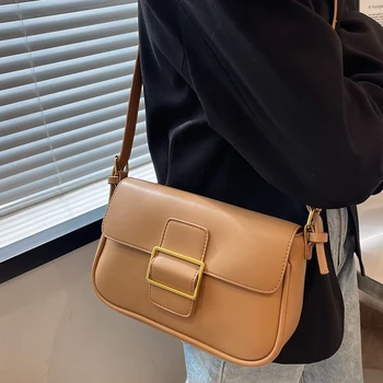 Дизайнерска дамска чанта от изкуствена кожа, висококачествени дамски малка чанта през рамо за жени, модни дамски чанти-незабавни посланици