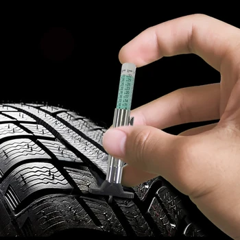 дръжка за измерване на дълбочината на автомобилни гуми 25 мм, авто цифров инструмент за мониторинг с цветови кодове