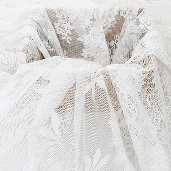 Жаккардовая лейси плат, бяла газовата завеса, Десерт покривки за маси, украса на сватбени сцени, модерен неща за шиене, плат
