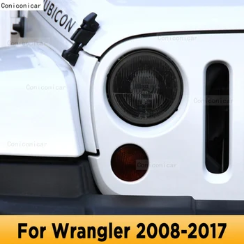 За Jeep Wrangler 2008-2017 Външна Фаровете на Колата Срещу надраскване на Предната Лампа Оттенък TPU Защитно Фолио Аксесоари За Ремонт на Стикер