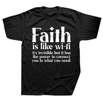 Забавна вярата е подобен на Бога на Исус, религиозни християнски тениска, памучен градинска дрехи с къс ръкав, подаръци за рожден ден, лятна тениска за мъже