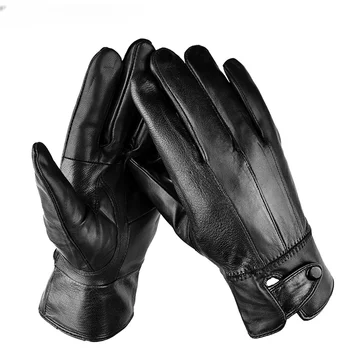 Зимните мотоциклетни ръкавици водоустойчив мотоциклетни ръкавици от овча кожа флисовые топли ръкавици за мъже и жени Велосипедни ръкавици