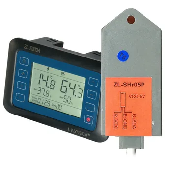 Интелигентен контролер на температура и влажност ZL-7903A LCD, интелигентен контролер на инкубатора, PID контрол/Външно SSR-контрол