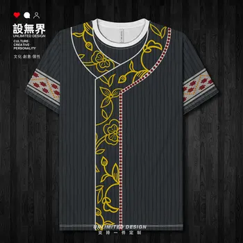 Китайското малцинство, корейски елемент Bouyei Daur Dai, бързосъхнеща тениска, тениска за фитнес, нови модерни мъжки блузи, летни дрехи