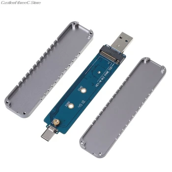 Корпус NVMe M. 2 Конвертор NVMe SSD, USB 3.1 Type-C Type-A Adapter за M. 2 PCI-e (M Key) SSD