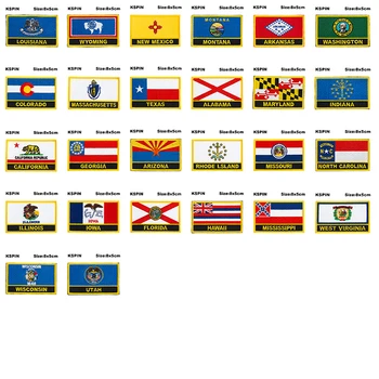Ленти за знамена Калифорния, Индиана, Мериленд, Алабама, Тексас, Луизиана, Масачузетс, Колорадо, Вашингтон, Монтана, Ню Мексико, Уайоминг