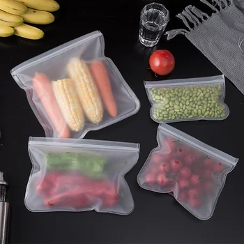Множество чанта за съхранение на храна в хладилника Запечатан контейнер за продукти с Кухненски органайзер Пакети Fresh Shut без силикон филм BPA