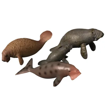 Модели ламантинов реалистично изглеждащи морски обитатели, фигурки на животни, образователни играчки за деца от Подземния свят, играчки от масивна пластмаса