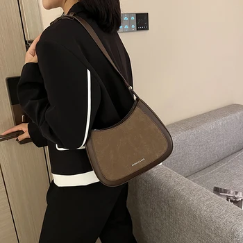 Модни дамски чанти през рамо от набук, висококачествена чанта под мишниците, луксозни портфейли и портмонета, дизайнерски ръчна чанта, нови скитници,