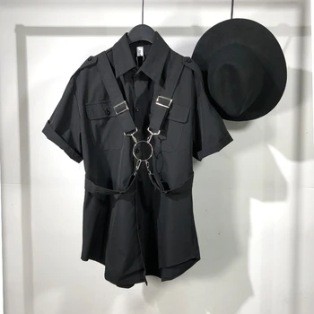 Мъжки t-shirt Owen seak, мъжки дрехи, блузи в стил хип-хоп, тениски, на главната улица, лятна японската мъжки однотонная черна тениска оверсайз