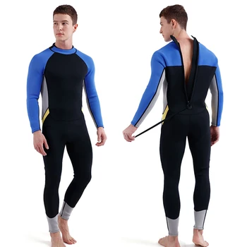 Мъжки водолазен костюм от неопрен с дебелина 3 мм от една част, запазва топлината неопрен за цялото тяло, бански за сърф, Водни спортове, гмуркане, екипировка за гмуркане с шнорхел
