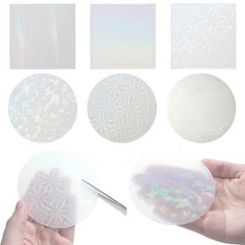 Направи си сам crystal от епоксидна смола, лазерно голографическое огледало за прехвърляне на светкавица, силиконов лист